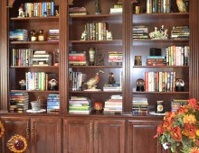 Stained Wood Bookcase